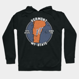 Vermont My State Patriot State Tourist Gift Hoodie